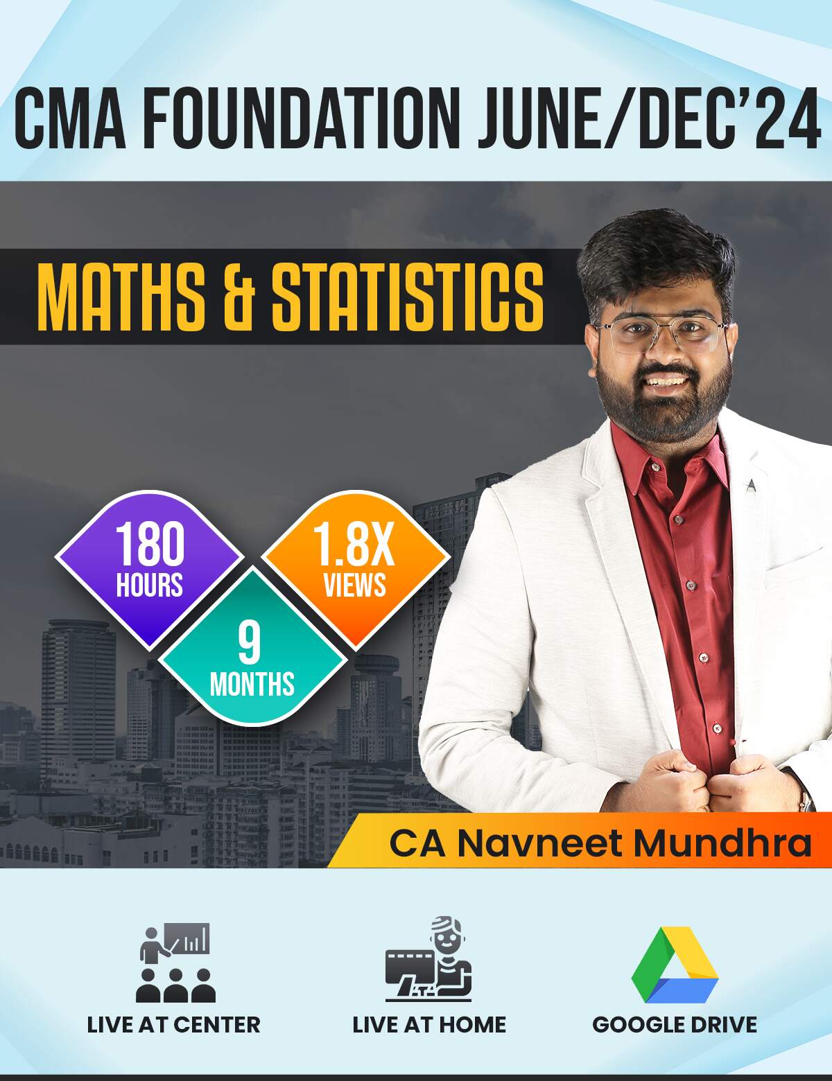 CMA Foundation Maths New Syllabus Batch for June'24 / Dec'24